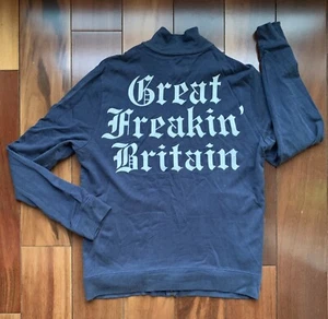 Dirty English Zip Up Jacket - Great Freaking Britain ! juicy couture men Vintage - Foto 1 di 18