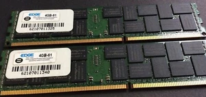 Edge 4Gb-61 - 2X 4GB 1333Mhz PC3-10600R DDR3-1333 ECC Registered SERVER Ram 8GB - Picture 1 of 1