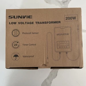 SUNVIE 200W Landscape Lighting Transformer Outdoor Low Voltage Landscape  - Picture 1 of 3