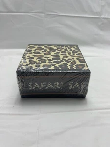 Trinket Box with Animal Print and Attached Lid ~ 3½ x 3½ x 1¾ inches - Picture 1 of 5