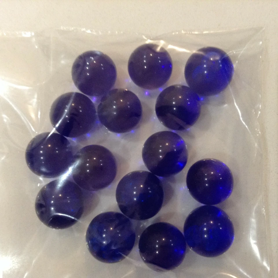 Ker-Plunk/Kerplunk 2011 - Spare/Replacement - 15 Blue Marbles - Free P&P - Image 1 of 1