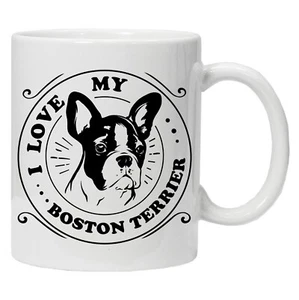 I Love My Boston Terrier Hundetasse | Haustierliebhaber | Hund | Geschenk | Kaffee Teetasse - Bild 1 von 3