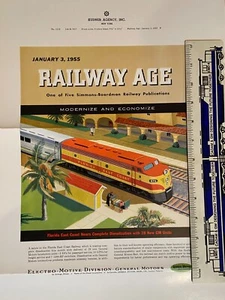 NOS Railway Age Cover Proof EMD Electro Motive Locomotives Florida East Coast - Picture 1 of 1