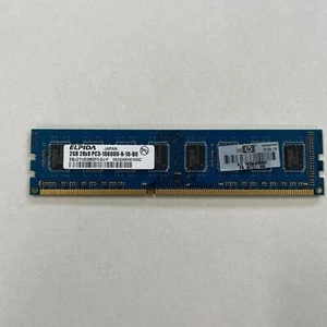 Elpida 2GB DDR3 RAM PC3-10600U 1333MHz non-ECC Unbuffered EBJ21UE8BDF0-DJ-F - Picture 1 of 4