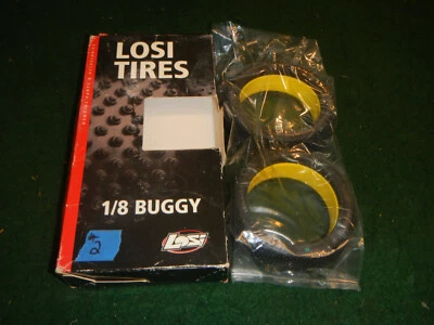 RC CAR Losi LOSA7770P Kingpin / King-Pin Tires (2) +Foam -Compound: 1/8 Buggy - Image 1 of 4