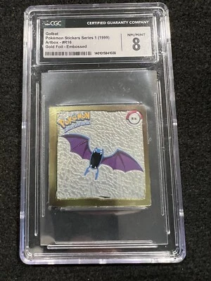 Pokemon Golbat Gold Foil Embossed Sticker Series 1 Artbox #R16 in a CGC 8! - Image 1 of 4