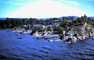 Orig Kodachrome Dia, uriges Gehäuse / Boote bei Stockholm, Schweden 1971 - Bild 1 von 1