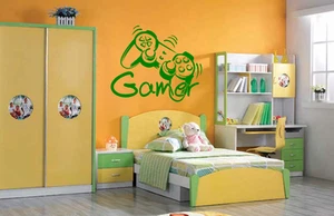 PEGATINA DE ARTE/CALCOMANÍA DE PARED DE CONTROL PARA JUGADORES - DORMITORIO/SALA DE ESTAR/NIÑO/NIÑO!!¡! - Imagen 1 de 4