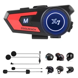 Bluetooth 5.0 Motorradhelm Headset Wireless Anruf Motorrad Kopfhörer IP67 CVC - Bild 1 von 10
