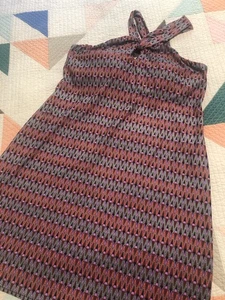 Athleta Damen Medium lila rot geometrisches Kiki-Druck Badekleid Überwurf - Bild 1 von 6