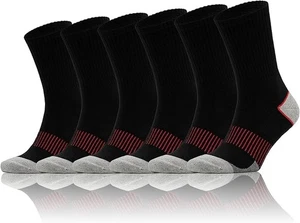 6-12 Pairs Mens Cotton Socks, Athelatic Cotton Rich Crew Socks for Men 6-8, 9-12 - Picture 1 of 8