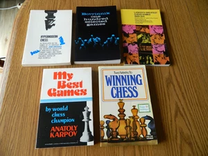 Lot of 5 Vintage Soft Cover Chess Books - Picture 1 of 6