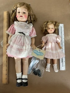 2 Ideal Shirley Temple Dolls 1950s ST-19-1 & ST-12, 18” & 12” With tag! - Picture 1 of 9
