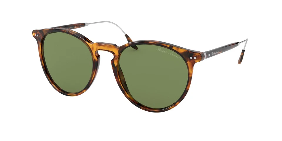 RALPH LAUREN RL8181P 52494E Shiny Antique Havana Green 53 mm Men's Sunglasses - Image 1 of 1