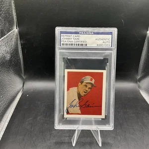 1988 Johnny Sain CCC 1949 Bowman Reprint Signed PSA DNA Auto Braves - Picture 1 of 2