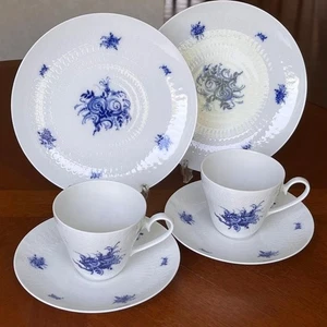 [Inutilizzato, Ottime Condizioni] Coppia Trio Rosenthal Rhapsody Blu dal Giappone - Foto 1 di 10