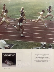 Adidas Running Shoe Ad Barbel Eckert Olympic Champion - Picture 1 of 9