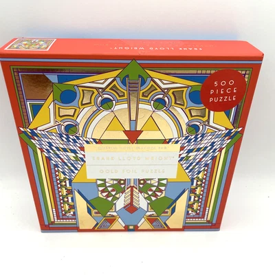 Alfombra Frank Lloyd Wright Imperial Hotel Peacock - Rompecabezas de 500 piezas de lámina dorada Foto 1 de 4