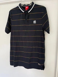 Nike F.C Men Polo Shirt Stripe Black 666702 010  - Picture 1 of 3