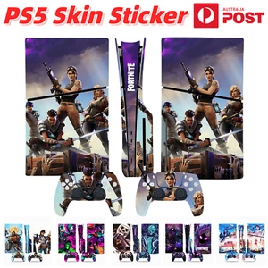 5PCS FORTNITE PS5 Skin Sticker Game Console Controller Slim Disk Decal Wrap AU - Picture 1 of 19