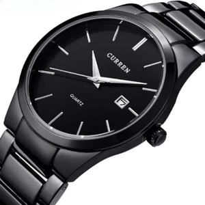 Moda Simple Reloj Hombre Delgado Correa de Acero Impermeable Reloj Pulsera Nuevo - Imagen 1 de 16