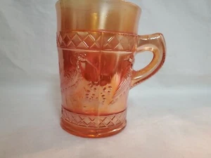 Carnival Glass Marigold Stork And Rushes Mug - Picture 1 of 8
