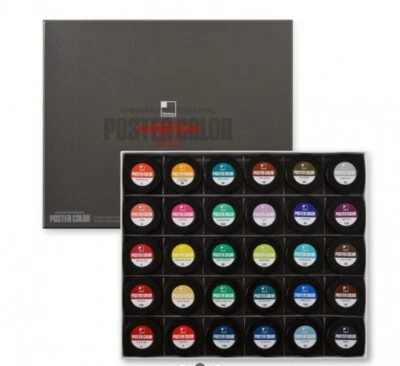 Shinhan Professional Poster Color Paint Set Opaque Watercolor 40ml 30 Colors A&B - Image 1 of 3
