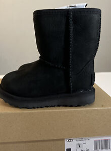 UGG TODDLER CLASSIC WEATHER SHORT BLACK WATERPROOF SIZE 7 BOOTS/ 1019646T NEW