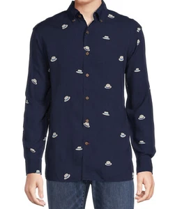DANIEL CREMIEUX ST. BARTHELEMY CHAQUETÓN INFORMAL ABOTONADO AZUL MARINO TALLA M & XL - Imagen 1 de 16