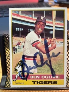 Ben Oglivie Autographed Signed 1976 Topps Card Detroit Tigers - Picture 1 of 1