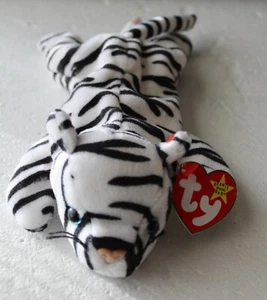 TY Beanie Baby Prance The Tabby Cat 1997 Grey Stripped Plush Animal New - Picture 1 of 4