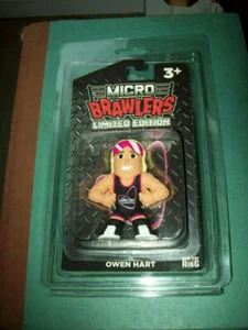 "RARE" OWEN HART Micro Brawler AEW Impact WWE WWF ECW Pro Wrestling NXT WcW - Picture 1 of 2