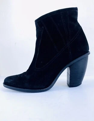 Cerimônia de Abertura EUA 7 Bota de Tornozelo de Couro Preto Camurça EXCELENTE Estado - Imagem 1 de 4