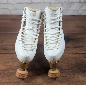 G.H. Rollschuhe Artistic Quad Speed Skates weiß Leder Größe 3 - Bild 1 von 17