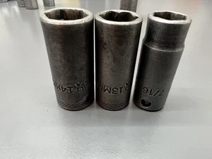 (C) MAC TOOLS 3PC 3/8" DRIVE DEEP IMPACT XPD SERIES SOCKET LOT - READ DESC - USA - Picture 1 of 3