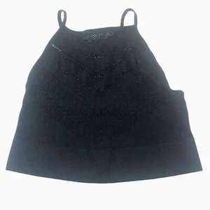 New Garage Seamless Subtracted Top Women’s Size Small Black Sleeveless - Picture 1 of 4