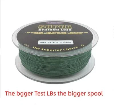 547 Yard Fishing braided Spectra Fishing Line 10 20 25 30 40 50 65 80  - Image 1 of 3