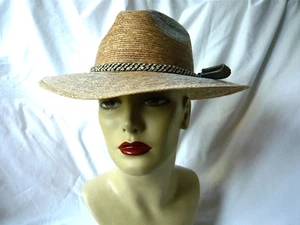 Legitimo Sahuayo Hand Made Mexico Sombrero/Fedora Straw Ecuadorian Style Hat 56c - Picture 1 of 10