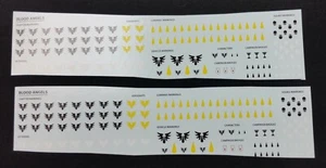 40K Indomitus Blood Angels Transfer 2 Sheets Decals Primaris Space Marines - Picture 1 of 1