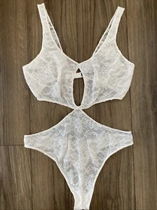 Victoria's Secret Lingerie Teddy Bodysuit Lace Bling Rhinestones Extra Large XL - Picture 1 of 8