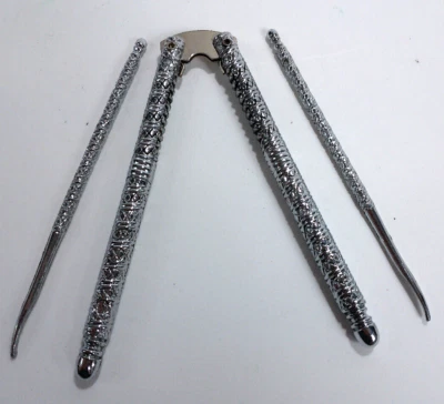 Vtg Metal Nut Cracker & 2 Picks Set Walnuts Crab Seafood Lobster Granny Core - Image 1 of 2