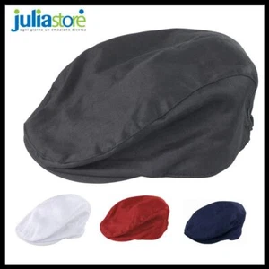 Coppola Siciliana Cappello Gatsby Berretto Stile Francese In Cotone Uomo Donna - Foto 1 di 11