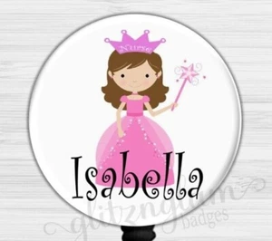 Princess Personalized Retractable Badge Reel, Custom Fairy Godmother Badge 1110A - Picture 1 of 9