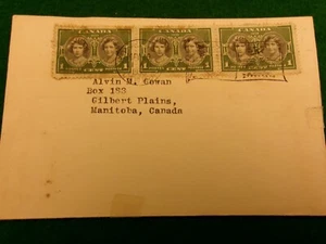 Manitoba 1939 cancelar Scott #246 Bullseye Canadá sello postal P98 - Imagen 1 de 2