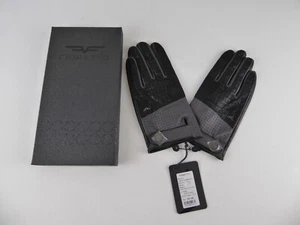 GUANTES DE HOMBRE FIORETTO ESTAMPADOS DE CUERO GRIS - GRANDES (TALLA 10) PRECIO DE VENTA SUGERIDO POR EL FABRICANTE £128.99 - NUEVOS - Imagen 1 de 8
