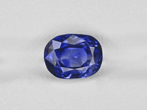 Zafiro azul cachemira certificado GIA 3,06 quilates natural sin tratar ovalado - Imagen 1 de 11
