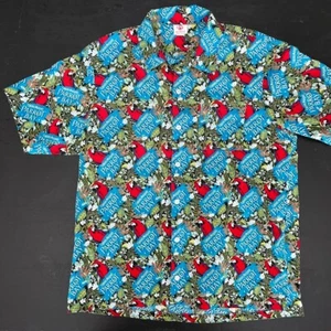 Vintage Captain Morgan’s Parrot Bay short sleeve button-up aloha shirt USA - Picture 1 of 4