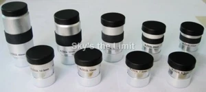 1.25" 6.3, 7.5mm, 10mm, 12.5, 17mm, 20mm, 26mm & 32mm 50 degree Plossl eyepieces - Picture 1 of 38