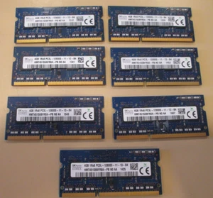 SK Hynix 4GB PC3L-12800S DDR3 Ram SoDimm Lot of 7! - Picture 1 of 3