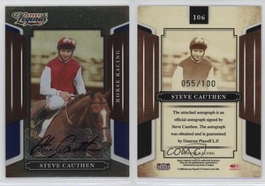 2008 Donruss Americana Sports Legends Mirror Blue Signatures Steve Cauthen Auto